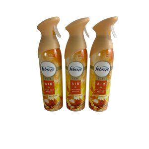 3 Pack Febreze Air Freshener Spray Luxe Crisp Fall Breeze Amber Patchouli 8.8 OZ